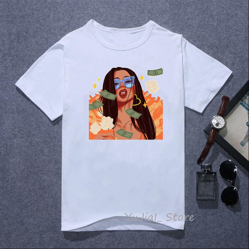 

black girl womens make money not friends femme melanin shirt women vogue t hipster letters streetwear drop, White