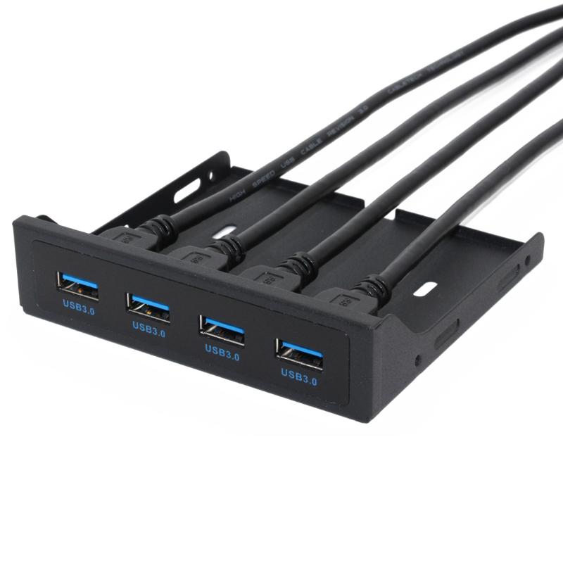 

Hubs XT-XINTE 4 Ports USB 3.0 Front Panel USB3.0 Hub Splitter Internal Combo Bracket Adapter For Desktop 3.5 Inch Floppy Bay