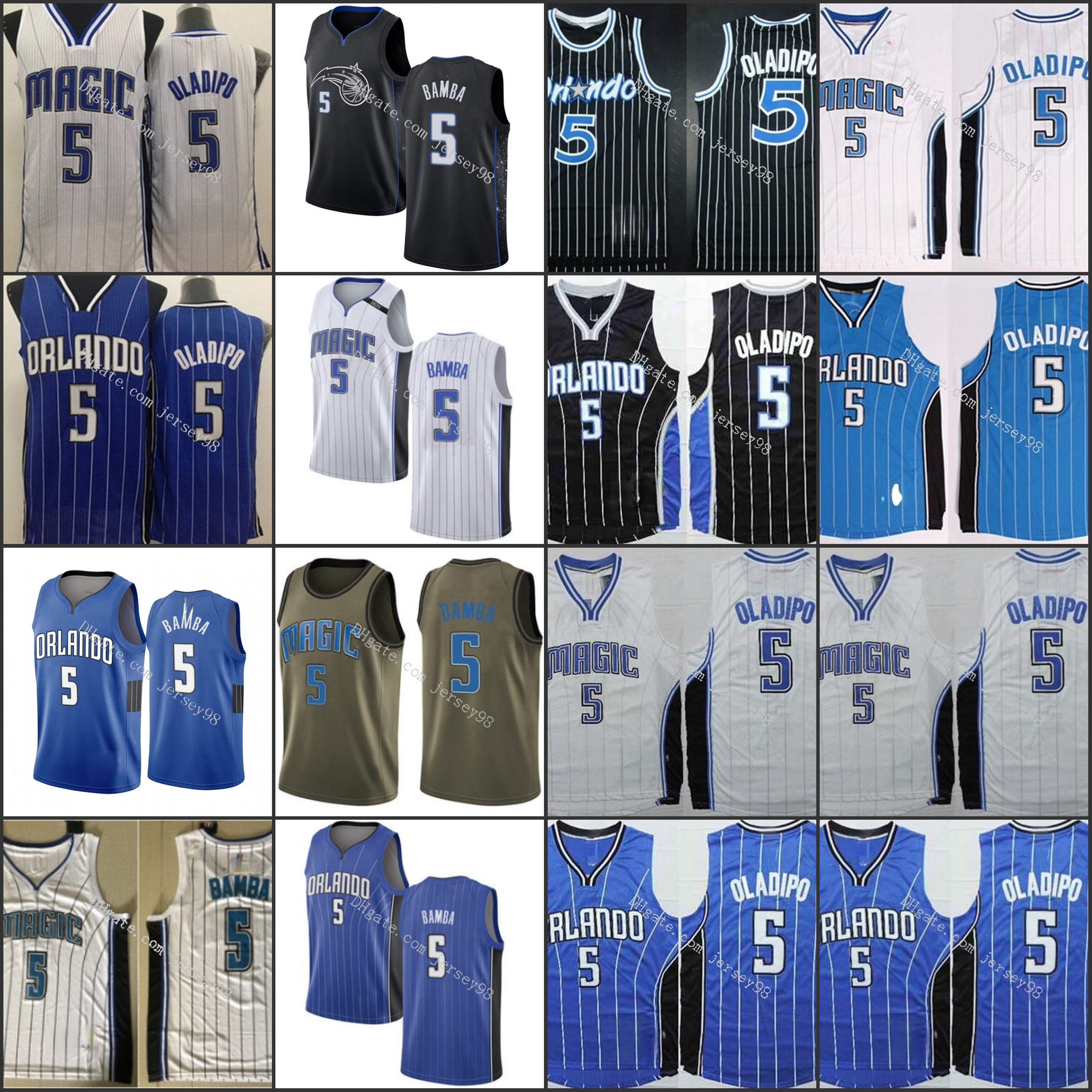 

OrlandoMagicmen #5VictorOladipo retro BasketballJersey