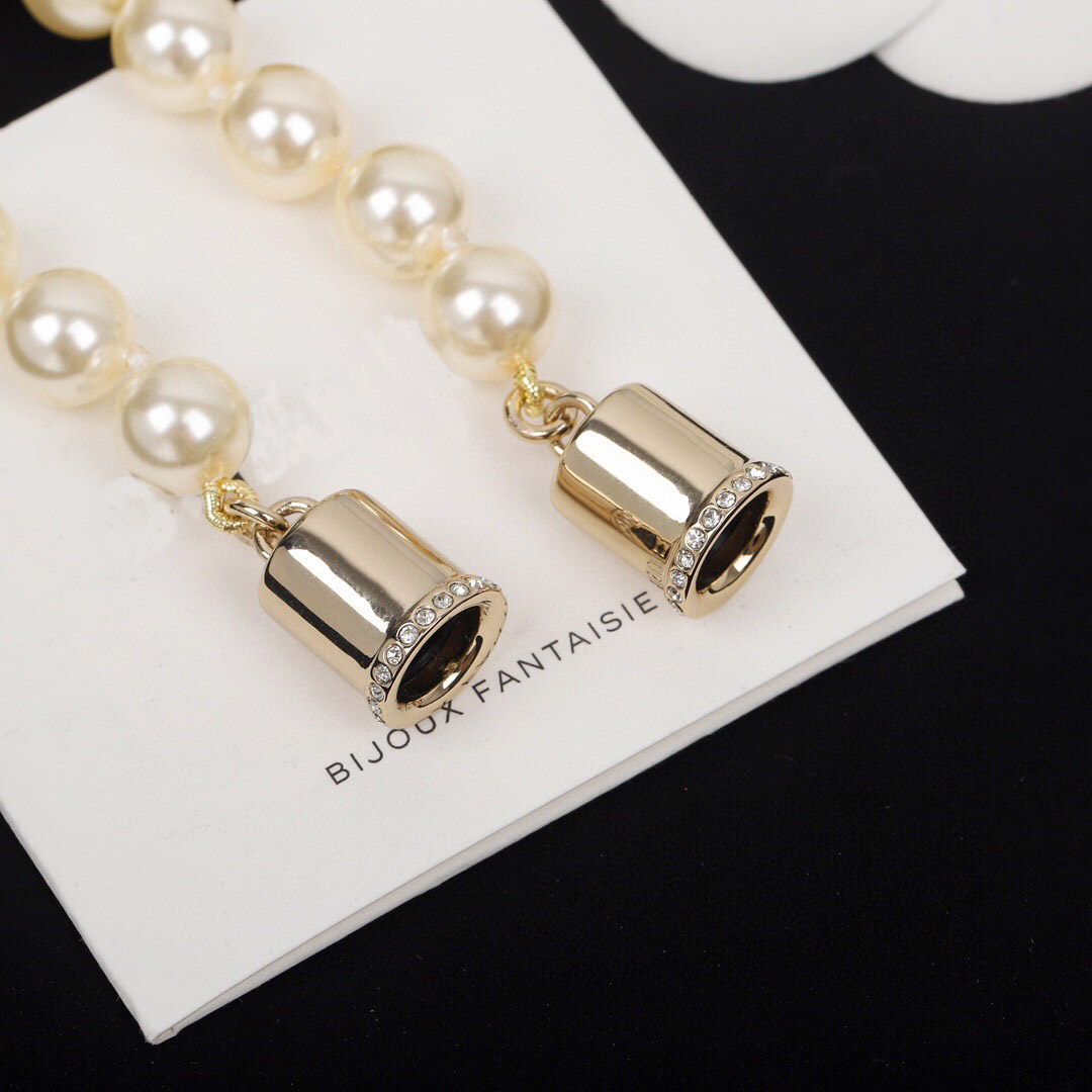 

2021 Fashion style Luxury quaity charm pearl necklace with penant and diamond for women engagment jewelry gift have box PS3392