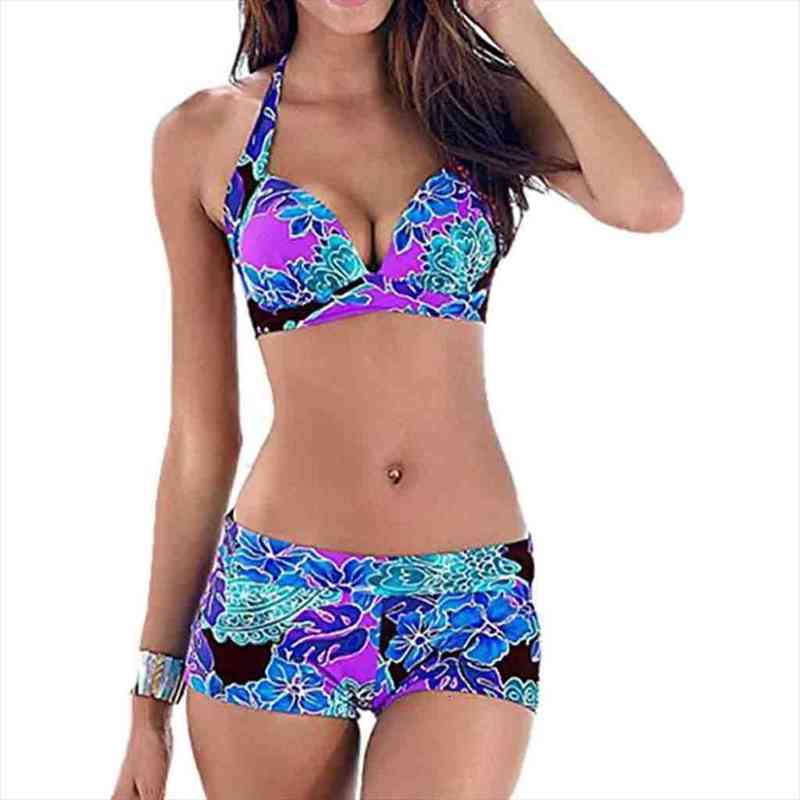 

mid waist large size swimsuit tankini swimsuit women summer plus size swimwear beach bikini set push up with shorts biquini, White;black