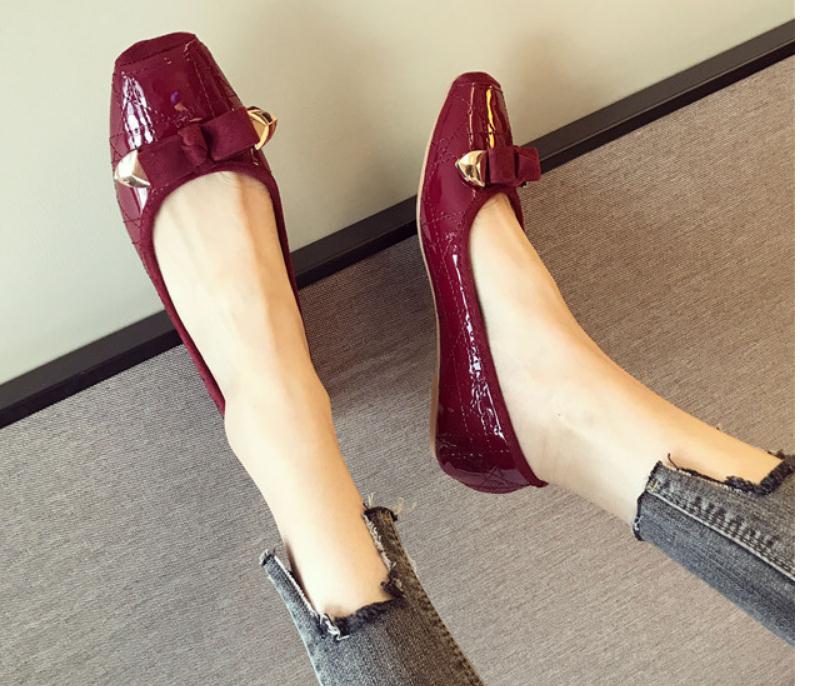 

2021 Spring and Autumn shoes New style fashion flat bottom Square head Women's shoes@P671, Blue