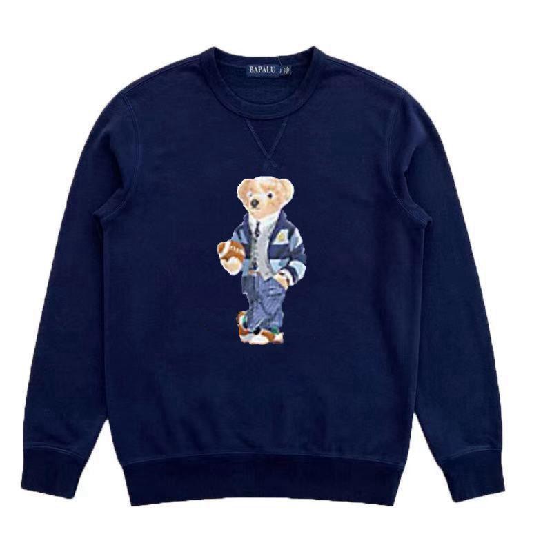 

Quality Print Bear Sweater Us Size Thick Cotton Tracksuits Men Long Sweat Shirt