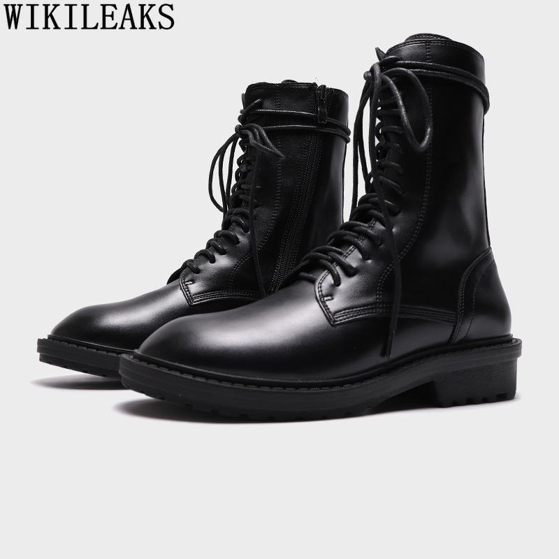 

Platforms Ankle Boots Female Women Shoes 2021 Black For Fashion Leather Chaussure