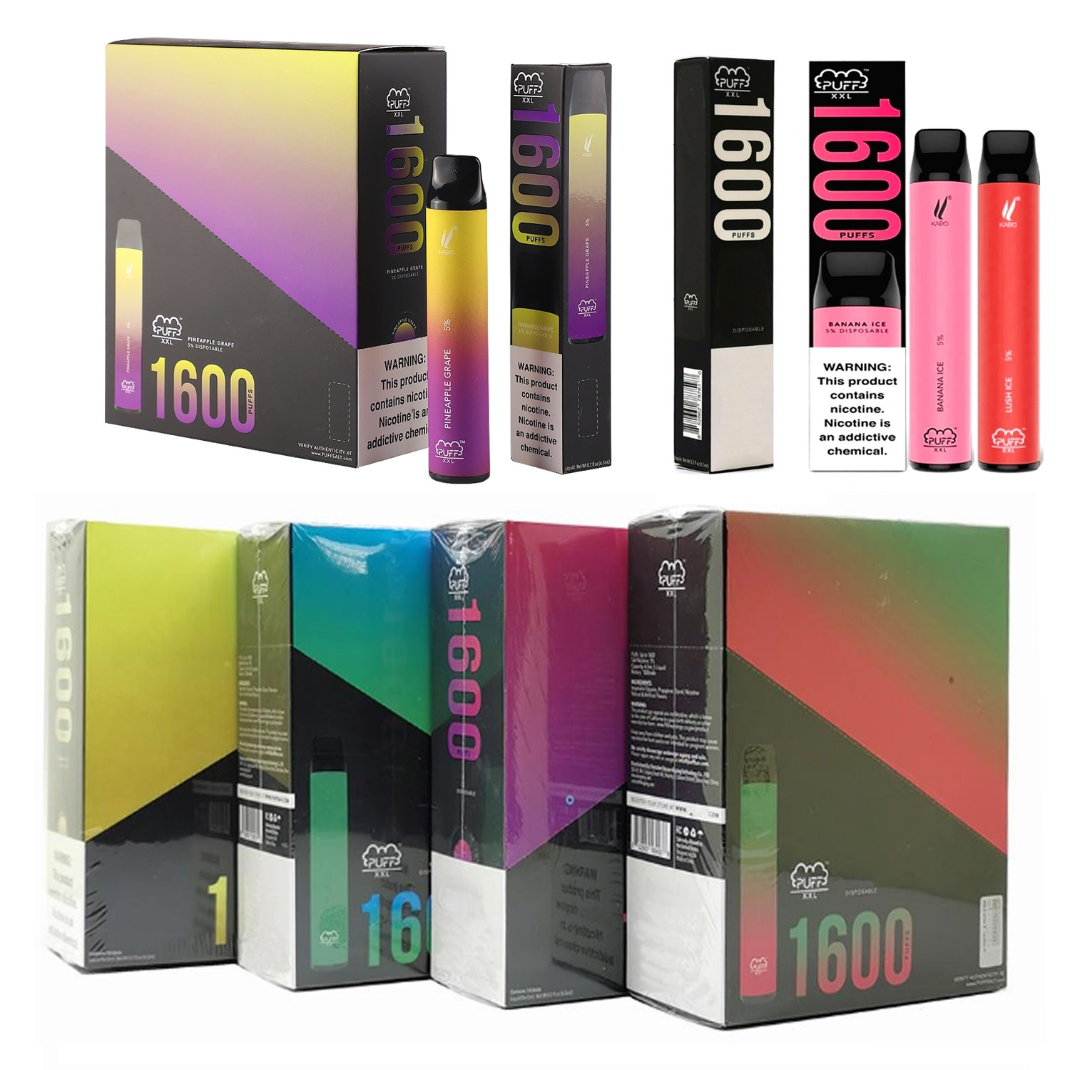 

Puff XXL 52 colors cigarettes pen device Start Kit prefilled disposable vape bar lux bang