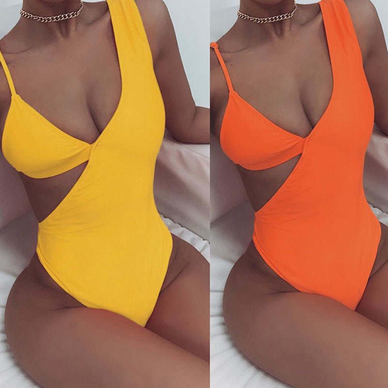 Women One Piece Swimsuit Sexy Hollow Out Swimwear Ladies Bathing Suits V Neck Bodysuit Female One-piece Bikini Summer Beachwear 050728-image-679223357