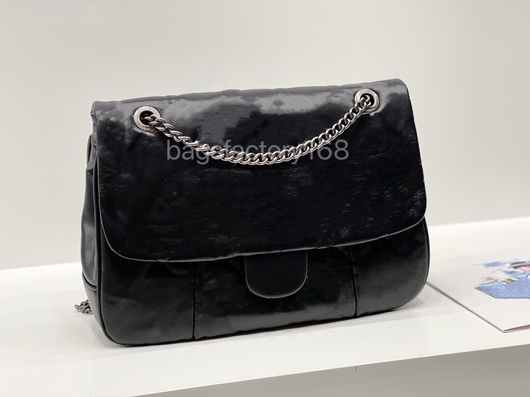

Paris Ladies Luxury Design Classic Chain Bag Grid Pattern Silver Buckle Flip Bags Large Capacity Airport Package Pure Color Artistic Single Shoulder Packages, Customize