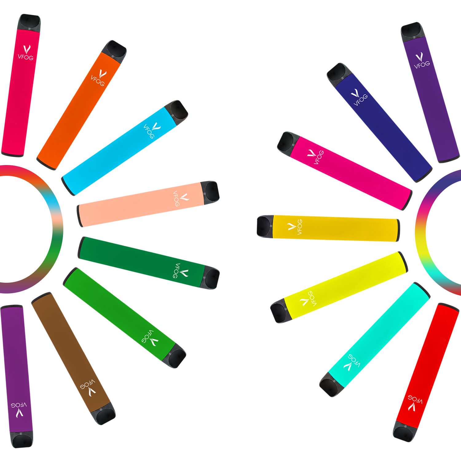 

Newest VFOG Disposable Vape Pen Cigarettes 800 hits+ 15 color options Battery 500mAh Capacity 1.8ML Puff Bars