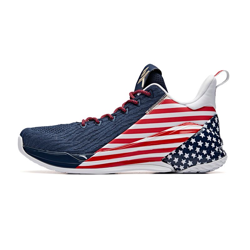

Anta Klay Thompson KT4 original Basketball Shoes of men Final Low "Independence Day" outdoor sports Breathable fashion Sneakers 11931102-3, As pic
