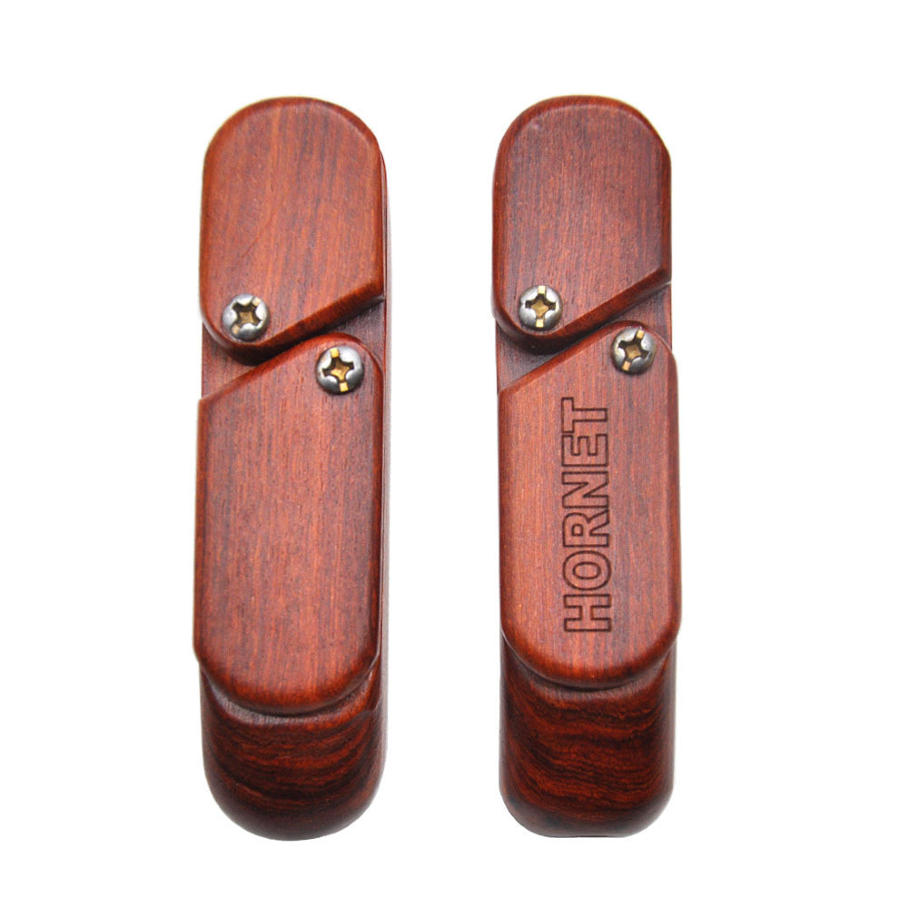 

Folding Smoking Wooden Pipe Foldable Metal Monkey Hand Tobacco Cigarette Spoon Pipes With Storage Space Bowl Tools Accessories