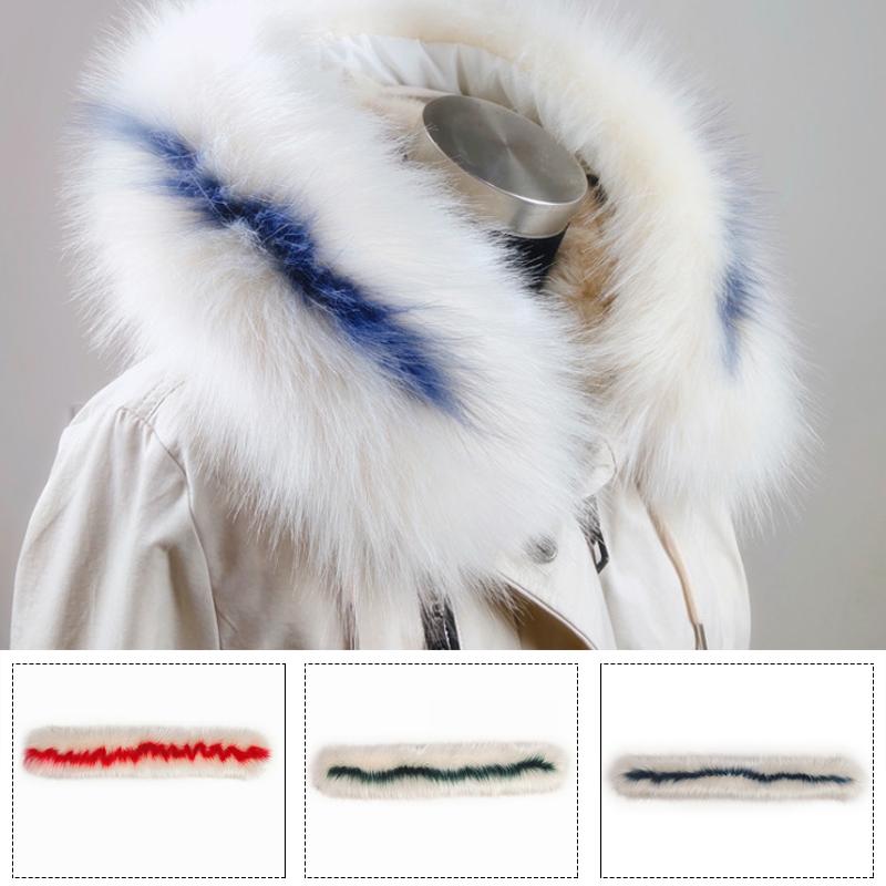 

Scarves 2021 Real Fur Collar Genuine Raccoon Scarf Trim Of Down Coat DIY Thick Warm Customerized Decorative