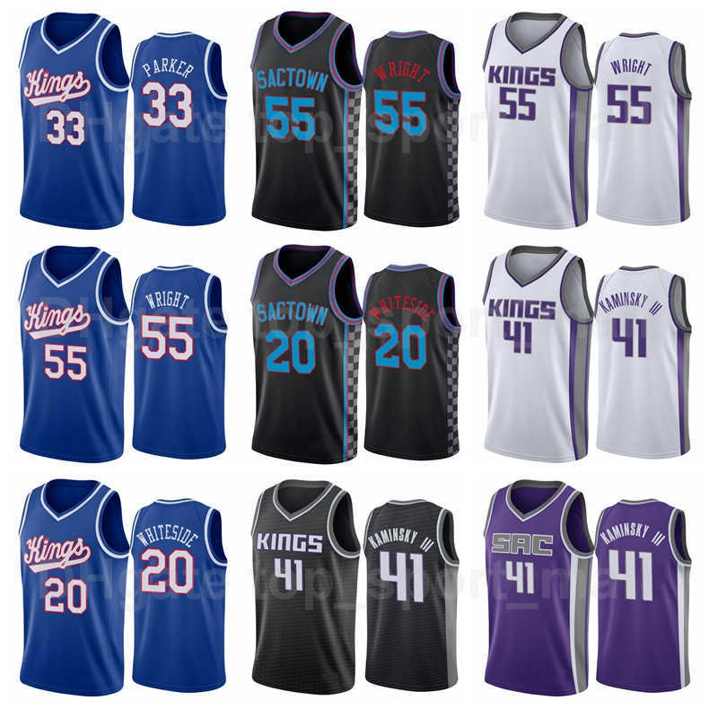 

Printed Basketball Delon Wright Jersey 55 Jabari Parker 33 Frank Kaminsky 41 Hassan Whiteside 20 Size S to XXXL, Purple