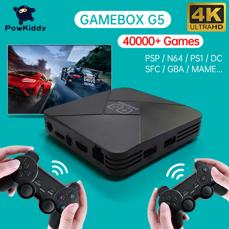 

POWKIDDY Game Box G5 S905L Super Console X Built-in Wifi 4K HD TV Classic Retro 128GB 40000+ Video Games Player For PS1 N64 DC PSP GBA SFC MAME