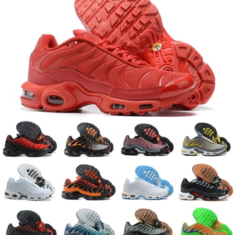 

TOP Quality 2021 Original TN Mens Shoes Cheap Air Plus Obsidian UNC White Triple black Breathable mesh Chaussures RequiN Trainers, A-t003