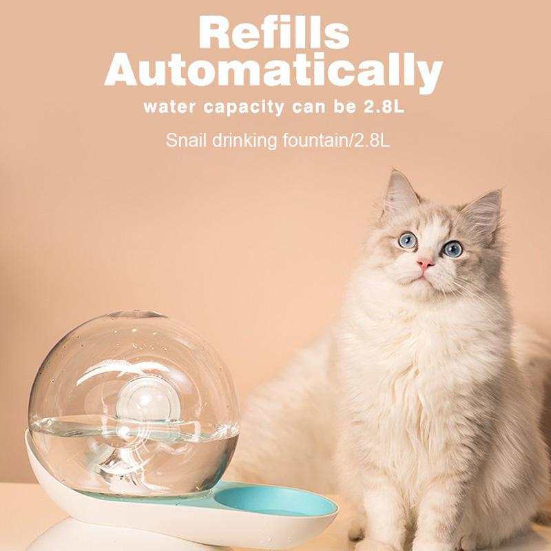 

Cat Bowls & Feeders Snails Bubble Automatic Water Bowl Fountain For Pets Dispenser Feeder Cats Drink Container