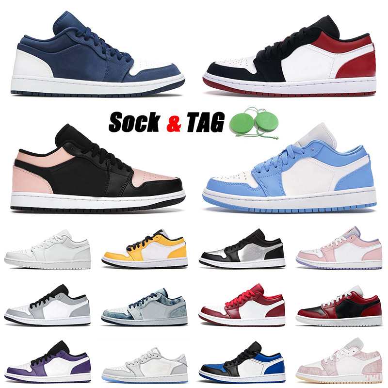 

Basketball Shoes Low 2021 Newest Quality Black Toe Crimson Tint University Blue Jumpman 1 1s Game Royal Arctic Punch Trainers Sneakers 36-45, C28 midnight navy 36-45