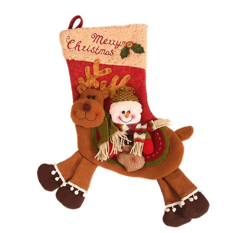 

Christmas Decorations Year Sock Bag Gift Home Knitted Tree Decoration