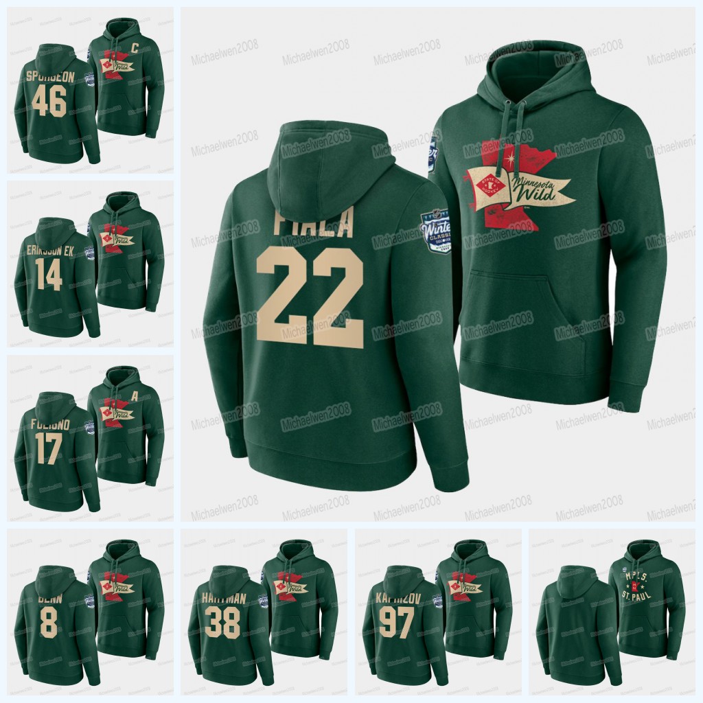 

Minnesota Wild 2022 Winter Classic Hoodie Jersey Kirill kaprizov Joel Eriksson Ek Kevin Fiala Jared Spurgeon Matt Dumba Marcus Foligno Mats Zuccarello Zach Parise, Women