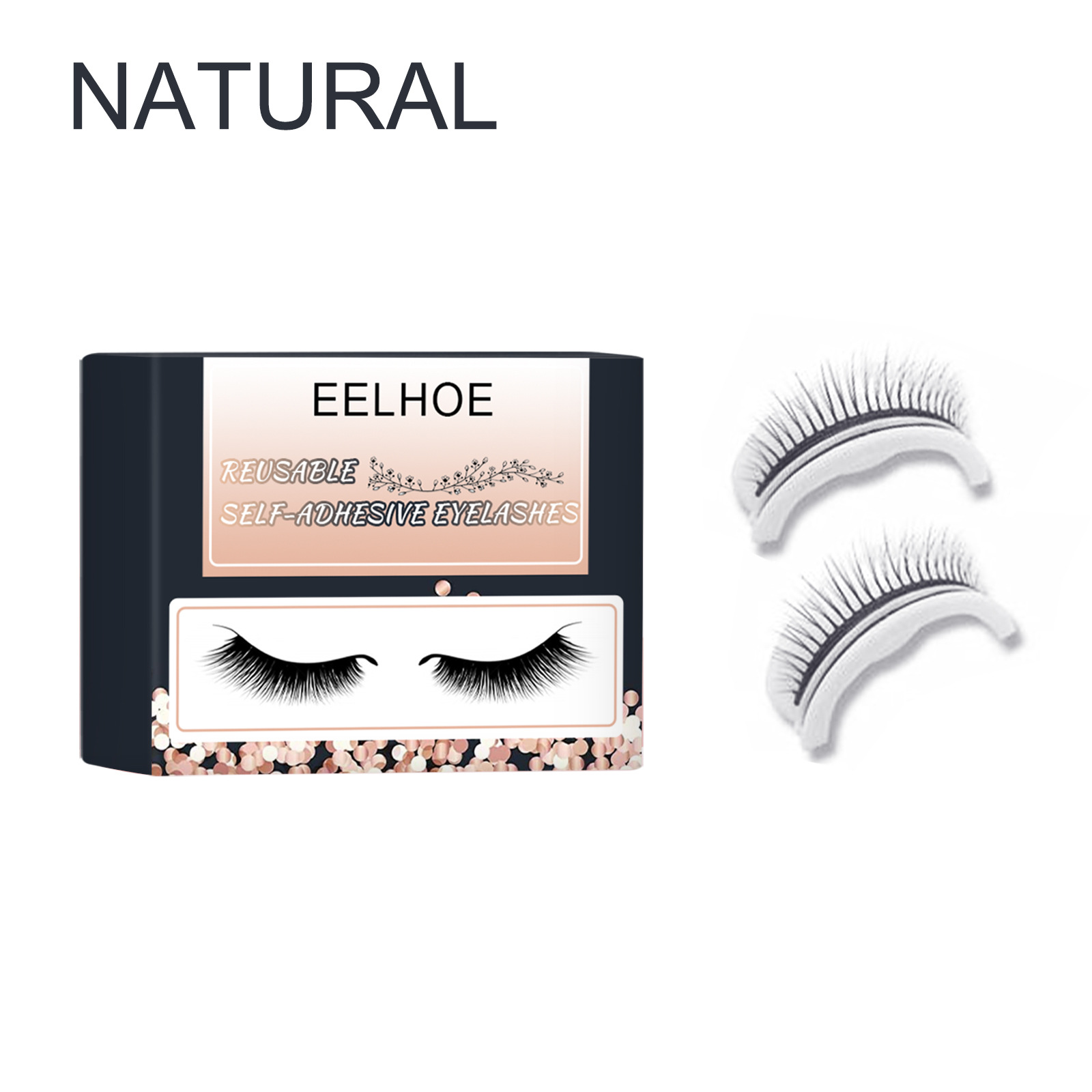 free freight eelhoe long lasting waterproof antisweat curling makeup eyelash stickers for ladies-image-748668011