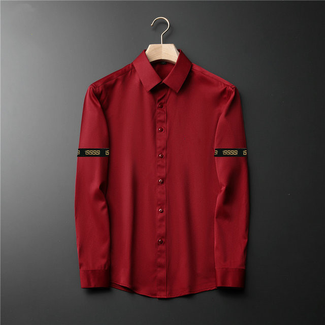 

2021 spring men's shirts solid color professional long sleeves business trend simple fashion coat men M-3XL#HSC22, Gray