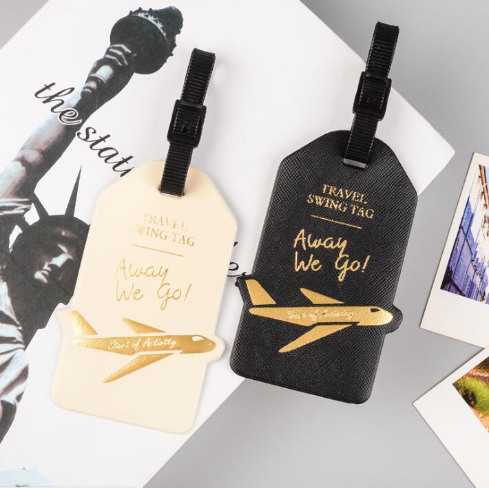 

20pcs Bag Accessories Luggage Tags Airplane Printing Pu Suitcase ID Addres Holder