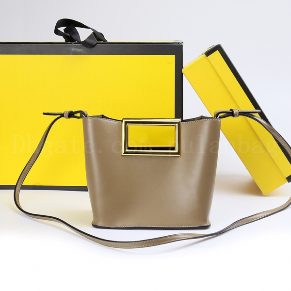 

Women designer cow leather small totes bag Handbags purse fashion metal handle Crossbody Shoulder Bags Lady high quality shopping Tote, Grey