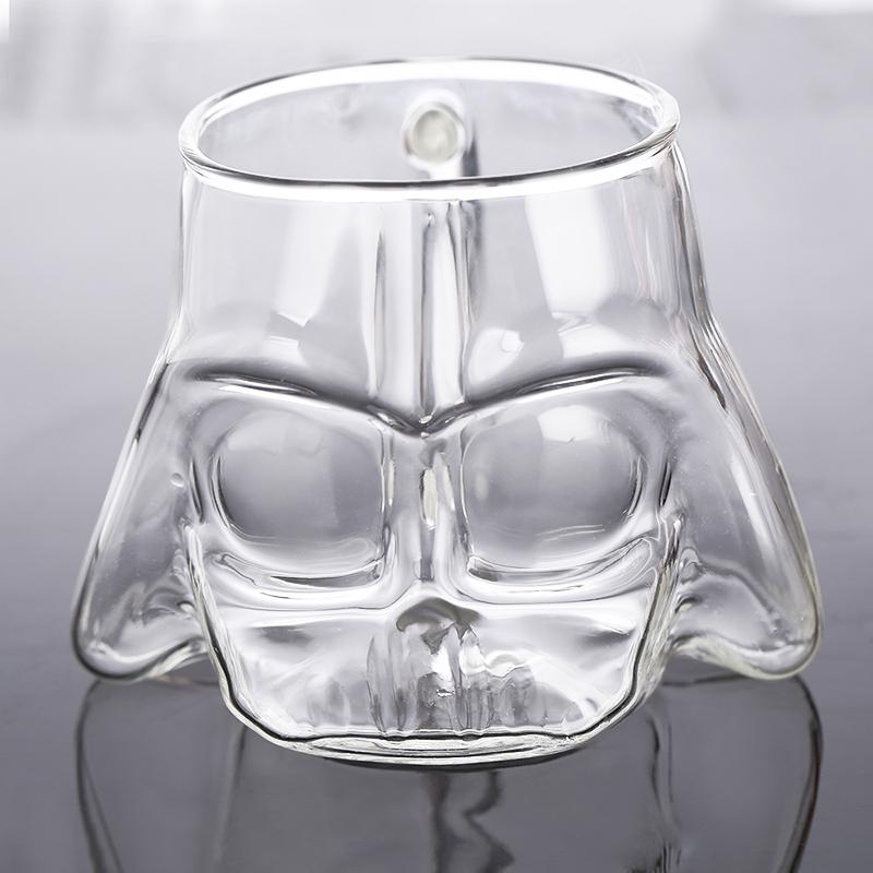 

150ml Star Black Wars Knight White Soldier Stereo Creative Surroundings Modeling Glass Mug Milk Cup Home Decoration Gift Mugs