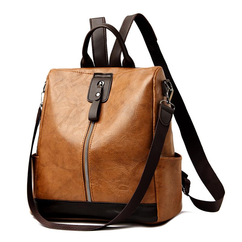 

Backpack Multifunction Women's 2021 Large Capacity Female Casual Travel Totebag Luxury Leather Ladies Handbags