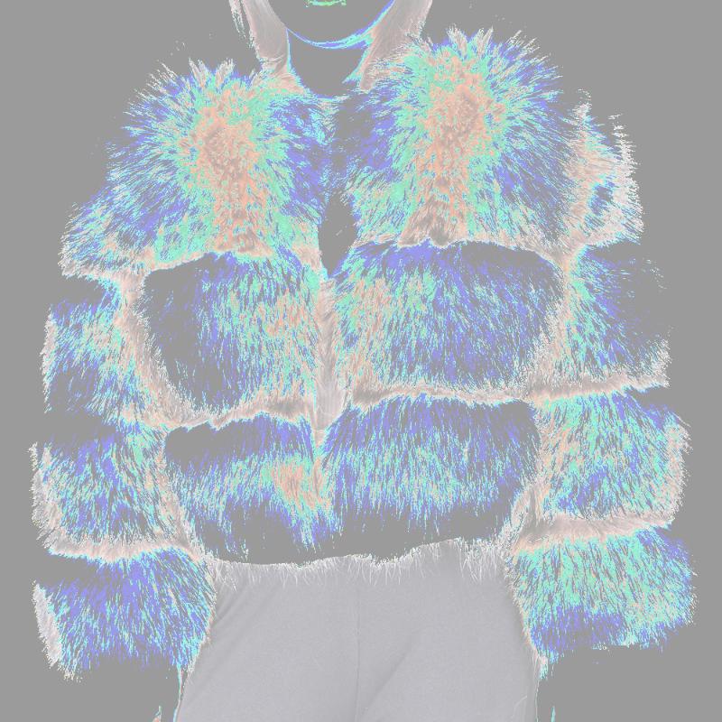 

Women's Fur & Faux 2021 Winter Real Coat Natural Raccoon Jacket High Quality Round Neck Warm Woman, Black