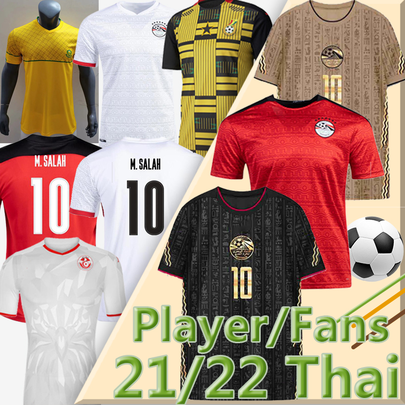

21/22 Egypt M.SALAH #10 soccer jerseys fans player version South Ghana African 2021 2022 national team Home Away third Men Kit football shirts Thai quality, 424 kit