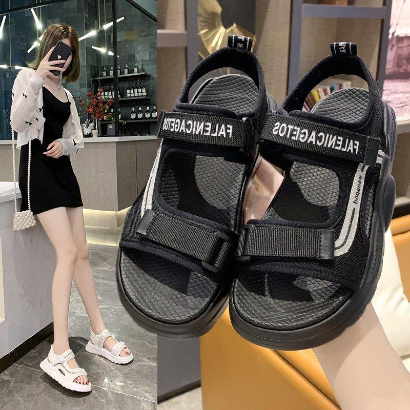 

Daddy Sports Sandals 2021 Summer Wild Fashion Women's Muffin Thick Bottom Increased Casual Z1011, Black