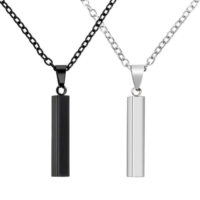

Bar Personalized Custom Jewelry Stainless Steel Name Necklaces & Pendants Women/Men Couple Anniversary Gift Chains