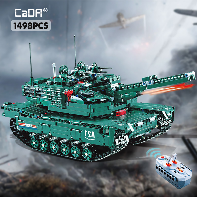 

1498CPS RC Military Tank Model Building Blocks Bricks Remote Control Car Compatible WW2 Technical Toys for Kids