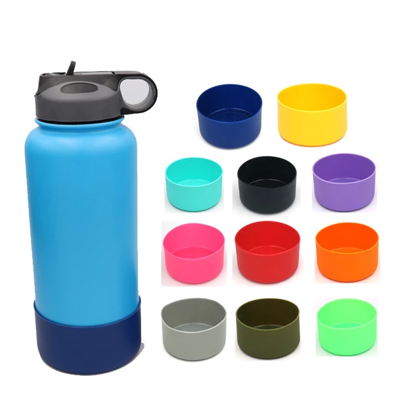 

7.5cm Slip-proof Silicone Bottle Sleeve Boots Fit for HydroFlask 12&24oz Bottle Outdoor Coturno Bike Bottle Boot Accessories, Pls choose
