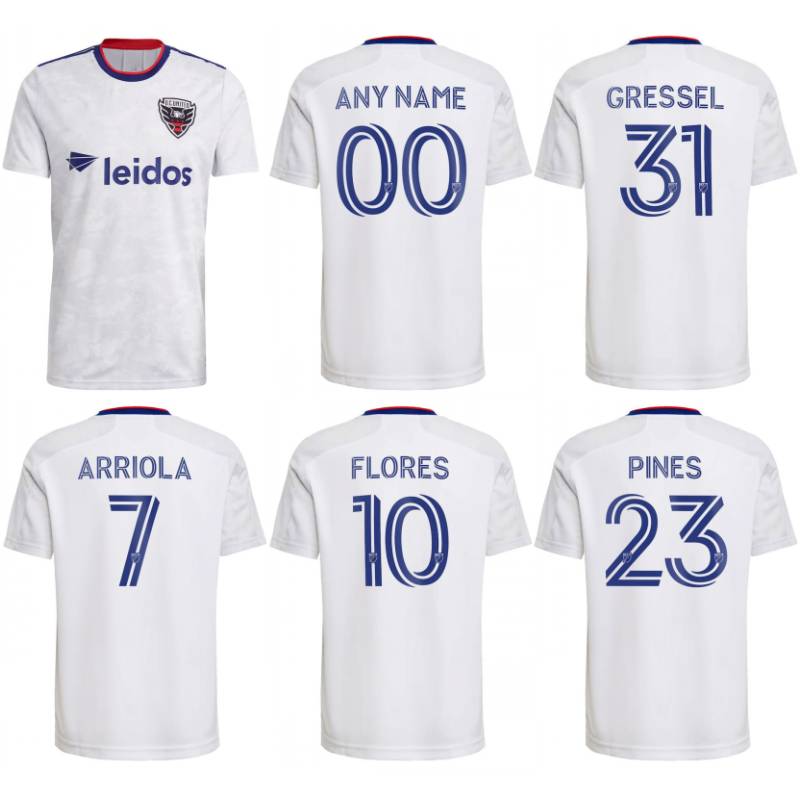 

2021 DC United Soccer Jersey Washington #10 FLORES ARRIOLA PINES Uniform Mens #9 KAMARA GRESSEL Home Away Football Shirts, As