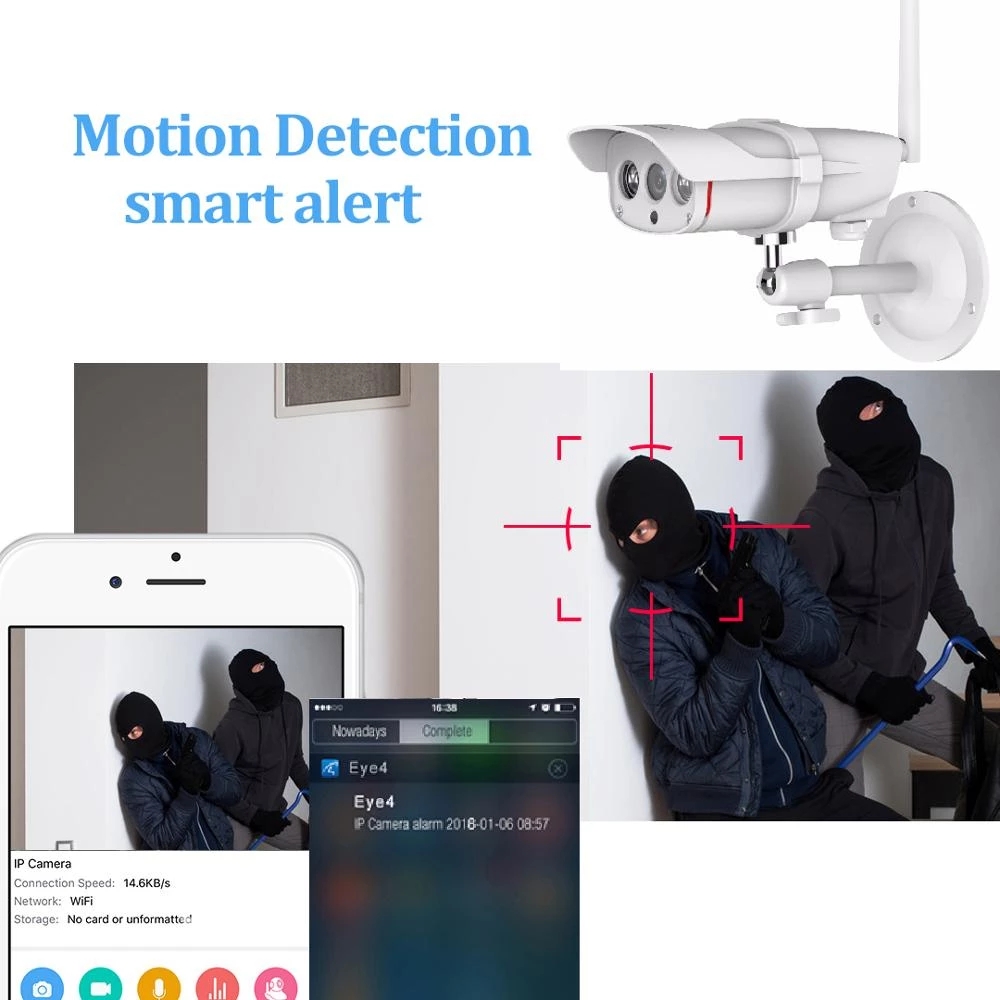 

C16S 3MP 2MP WiFi IP Camera Outdoor 1296P 1080P Security Waterproof IP67 IR Night Vision CCTV Garage