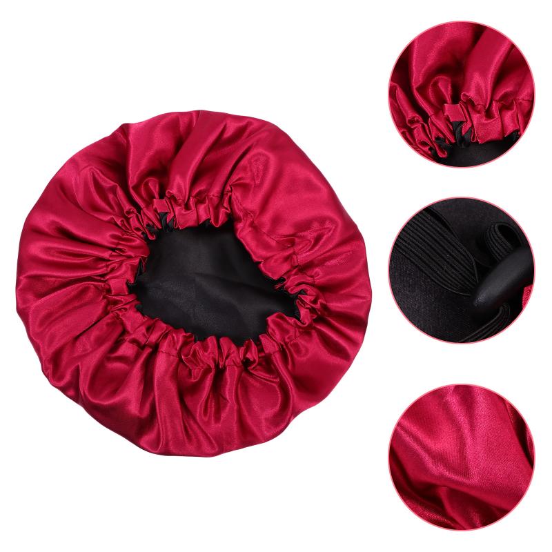 

Shower Caps Fashion Silky Sleeping Hat Household Hair