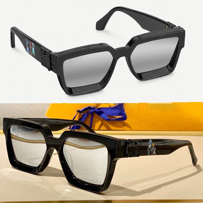 

2022 Summer New Millionaire men sunglasses fashion 96006 mens classic black temples with animal print female square glasses designer top quality UV400 protection