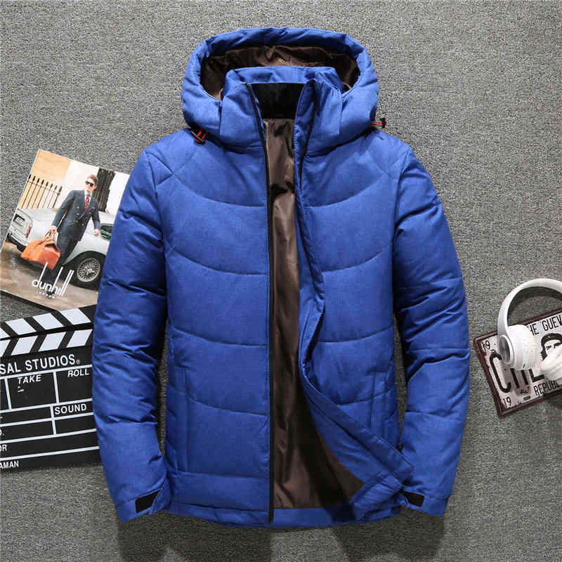 Brand & 2019 Tace Luxury Shark Winter Man Jackets Hooded Windbreakers Warm White Duck Down Jacket Men Snow Coats 3xl