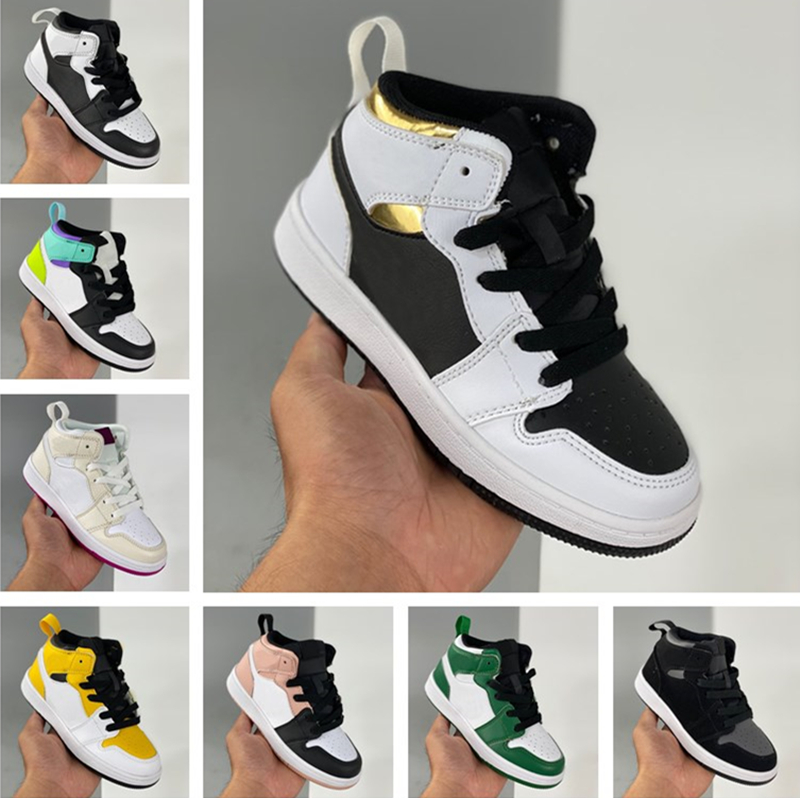 

2021 NEW Infants 1s Kids Basketball Shoes Kid Shoes Game Royal Scotts Obsidian Chicago Bred Sneakers Mid Multi-Color Neutral Hyper Tie-Dye Kid Shoe Size 22-37, #02