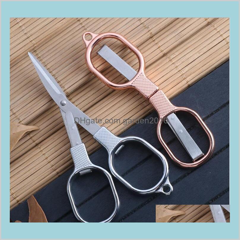 

Scissors Hand Tools Home & Garden Portable Folding Scissor Mini Foldable Travel Alloy Multifunction Tool For Students Household Diy Dr