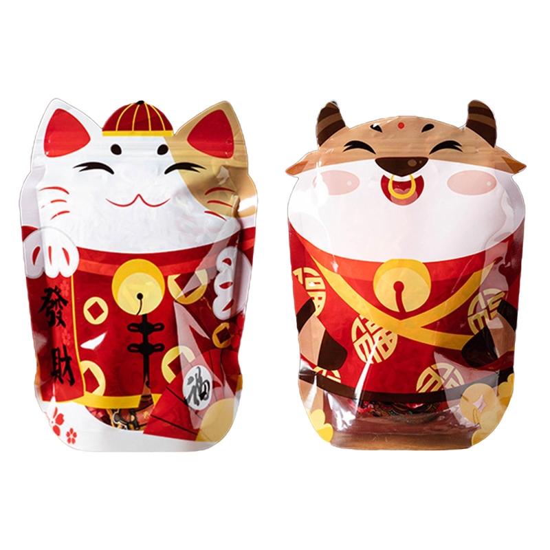 

Gift Wrap 50pcs Cute Lucky Ox Treat Bags Party Favor Candy Goodies Bag Wrapping For Birthday Wedding Baby
