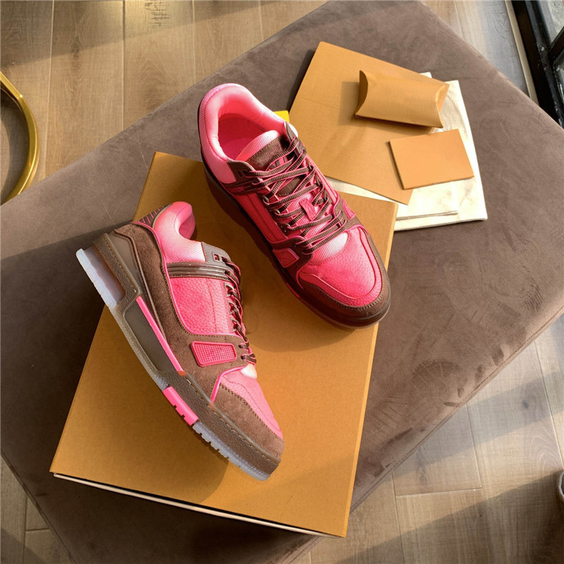 

Luxury designer Casual Shoes RUN AWAY Trainer Sneakers PINK Ltd Edition Top quality With Box, 27