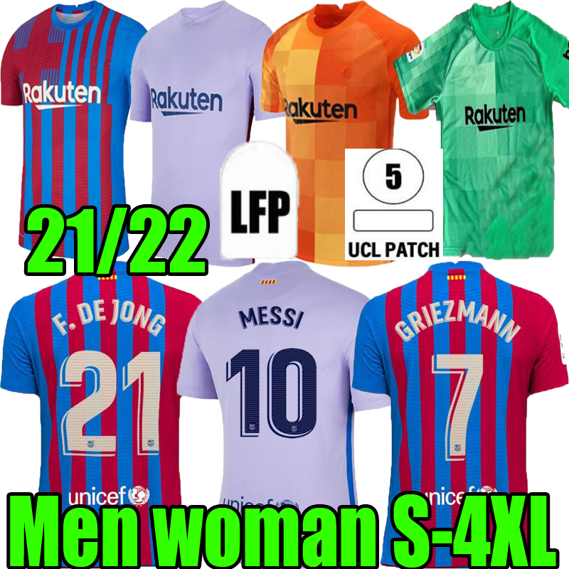 

Men tops 21 22 Messi Barcelona BARCA soccer jersey 2021 2022 ANSU FATI GRIEZMANN BRAITHWAITE PEDRI DE JONG COUTINHO woman Classic sports training Football shirt, 19/20 away