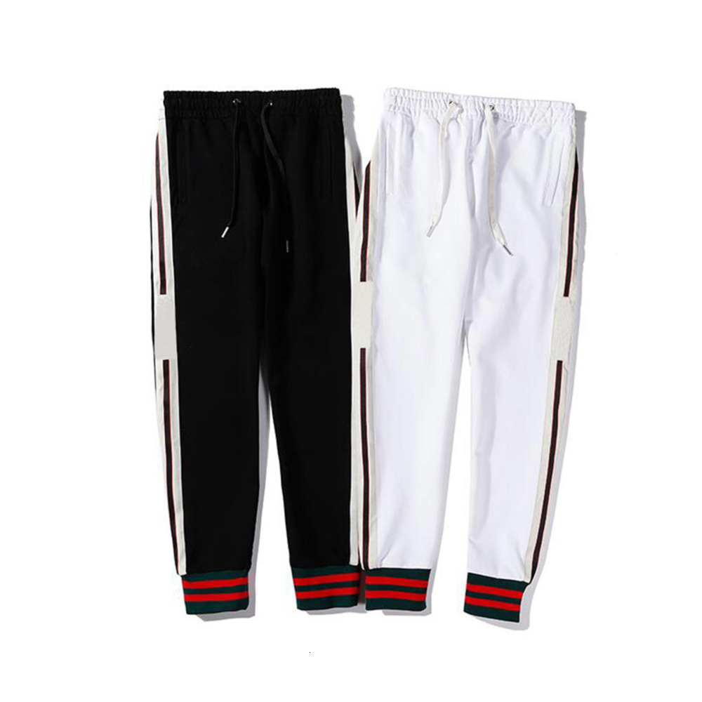 

Luxury Mens Jogger Pants New Brand Drawstring Sports Pants High Fashion Side Stripe Designer Men Women Joggers, Black