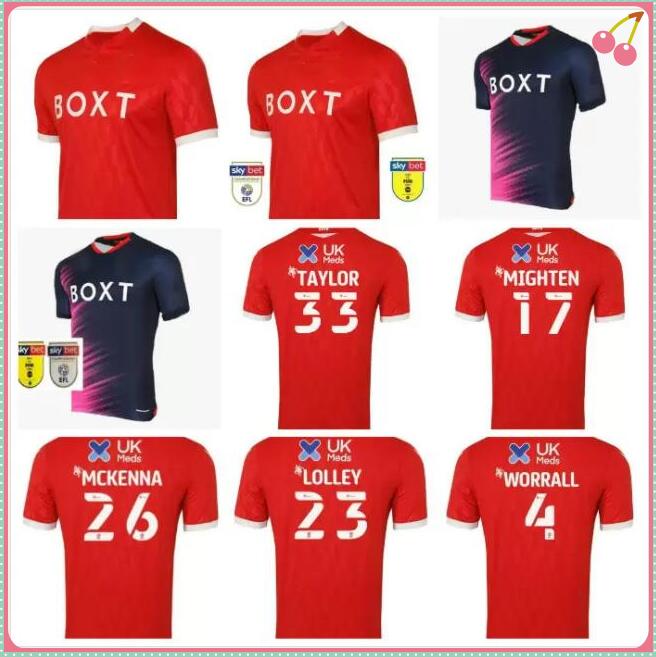 

21 22 Nottingham Soccer Jerseys Forest LOLLEY GRABBAN 2021 2022 WATSON CASH Football Shirt SILVA AMEOBI men Thailand Jersey, Red