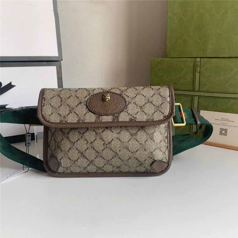 

designer luxury neo vintage 493930 unisex leather bag fanny pack beige waist pouch brown pvc bag size 24 5x17 5x3 5cm new, Don't pay it