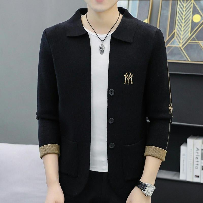 

Men's Sweaters Knitted Long Sleeve Sweater Large Size 5XL Autumn Winter Clothes Thick Cardigan Jacket Single Breasted Casual Coat, Yellow