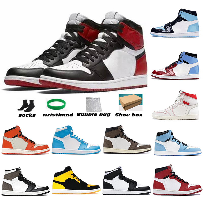

Sail University Blue 1 1s Mens Basketball Shoes Sneakers Fire Red Thunder Oreo DIY Bred Black Cat Shimmer Guava Ice What the White Cement men women Sports Trainers, 00