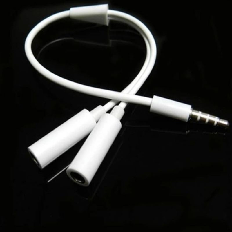 

3.5mm 1 Male to 2 Dual Female Audio Stereo Jack Adapter Headphone Y Splitter Cable for Samsung HTC